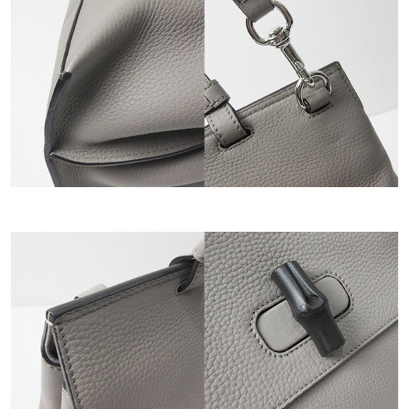 Gucci Grey Daily Tote w/Bamboo & Horsebit Details - Picture 5 of 8